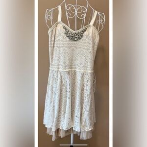 Free People Whimsygoth Ivory Lace Dress XS